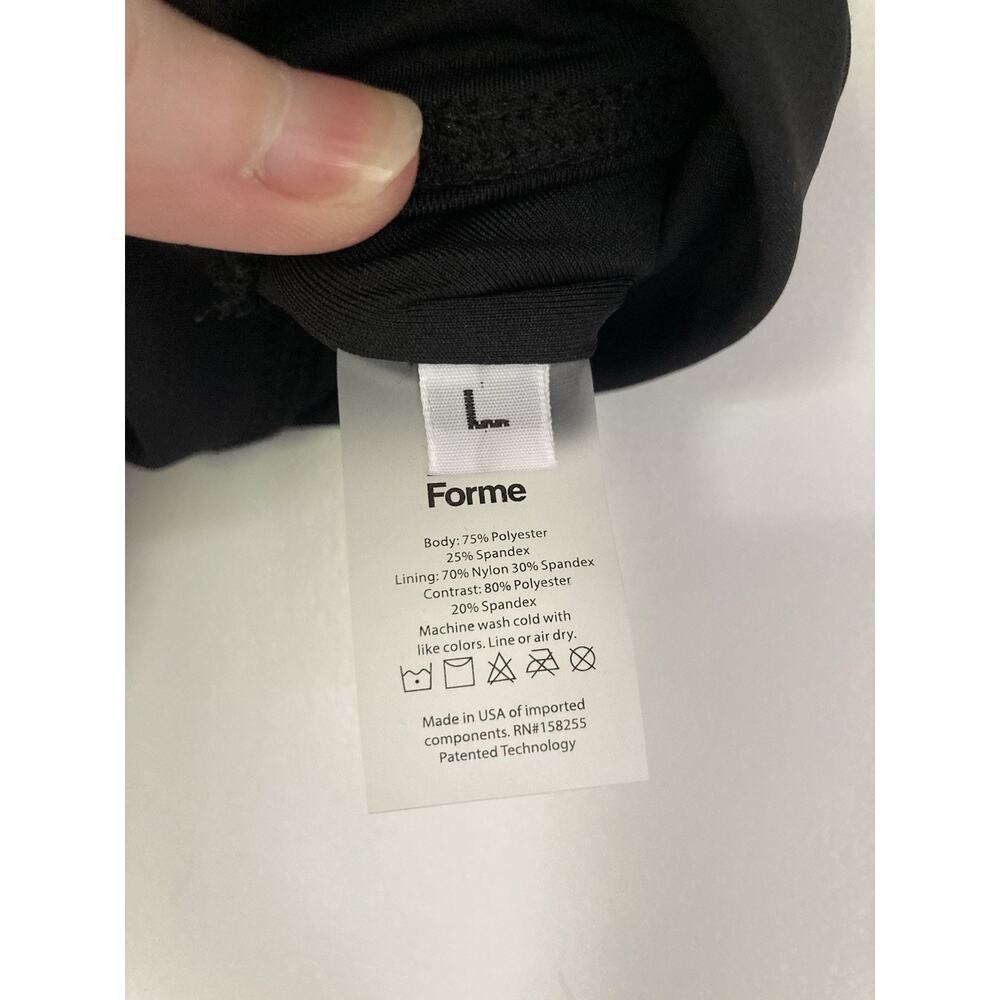 FORME Power Bra Black Posture Correcting Sports Bra Mesh Women’s Large Support - Picture 3 of 6